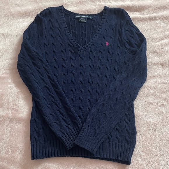 Ralph Lauren Sport Sweaters - 🏇 RALPH LAUREN Sport Navy Knit Sweater L